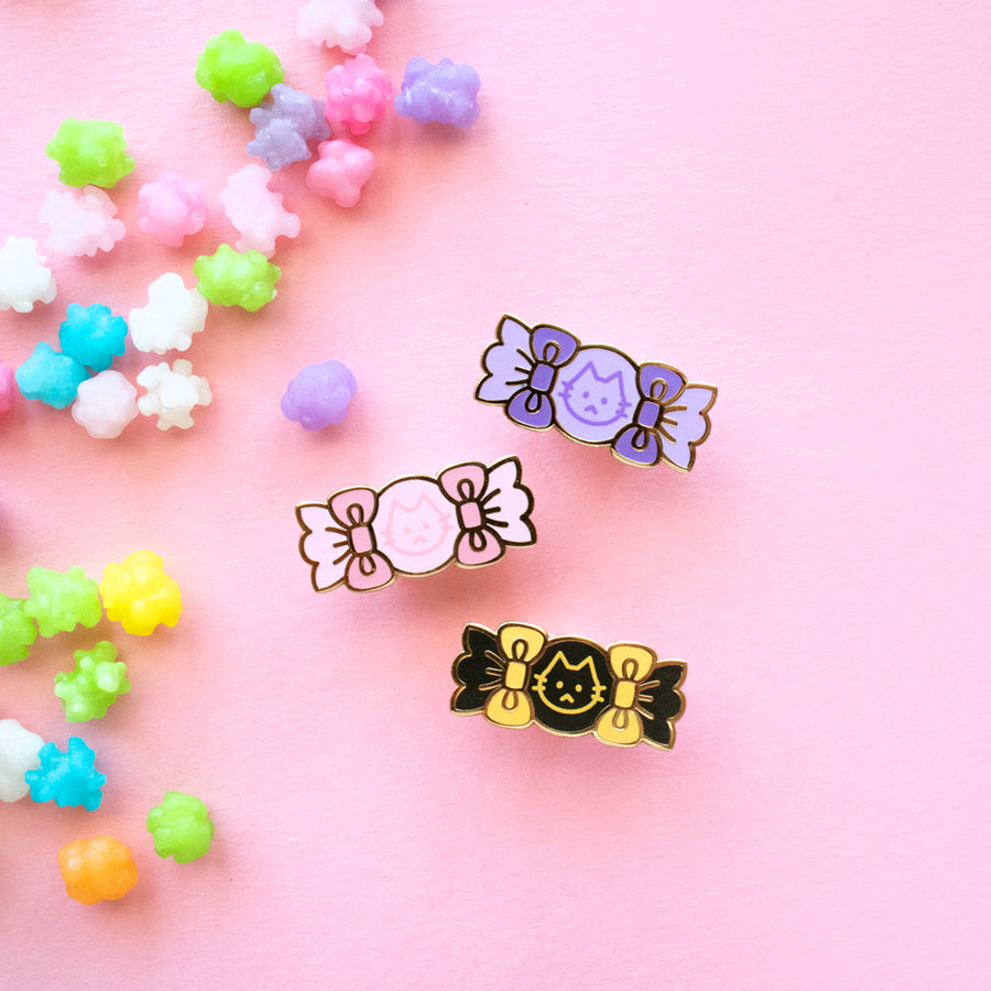 Cat Candy Enamel Mini Pin Set