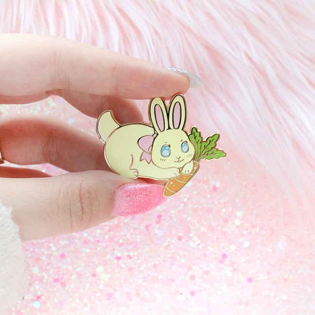 Garden Bunny Enamel Pin