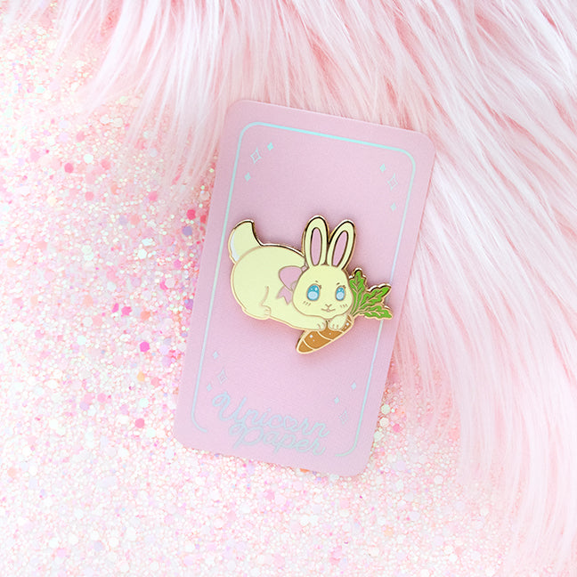 Garden Bunny Enamel Pin