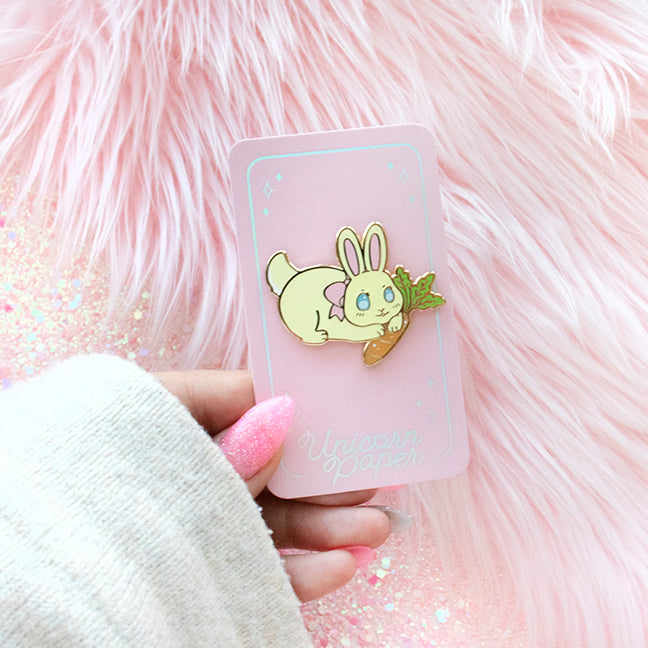 Garden Bunny Enamel Pin