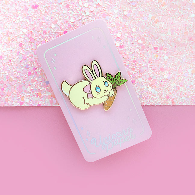 Garden Bunny Enamel Pin