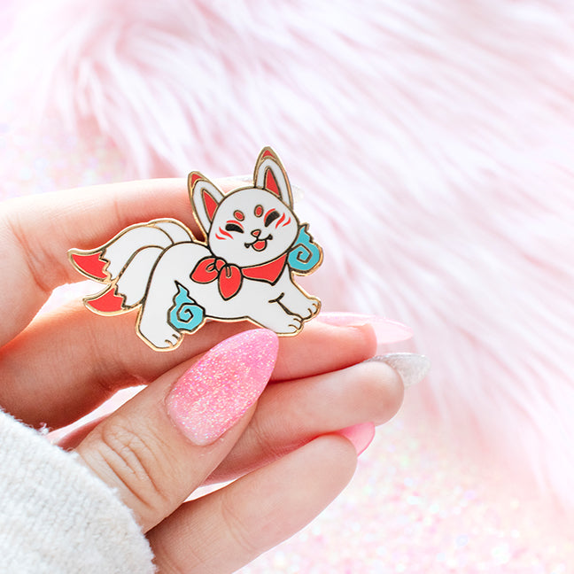 Kitsune Familiar Enamel Pin