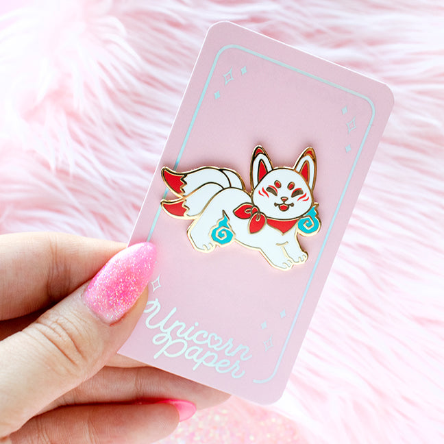 Kitsune Familiar Enamel Pin