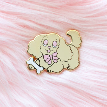 Fluffy Puppy Enamel Pin