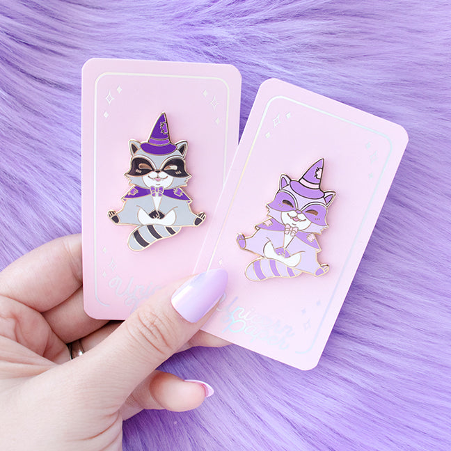 Baby Raccoon Familiar Enamel Pins