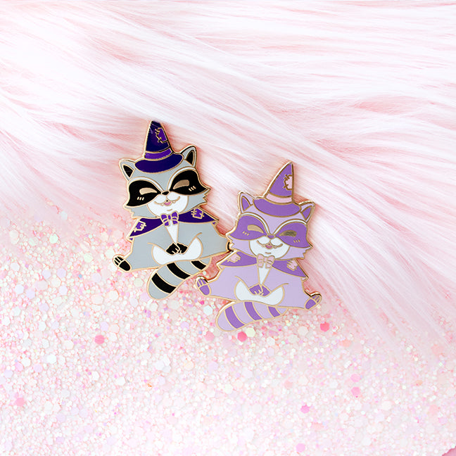 Baby Raccoon Familiar Enamel Pins