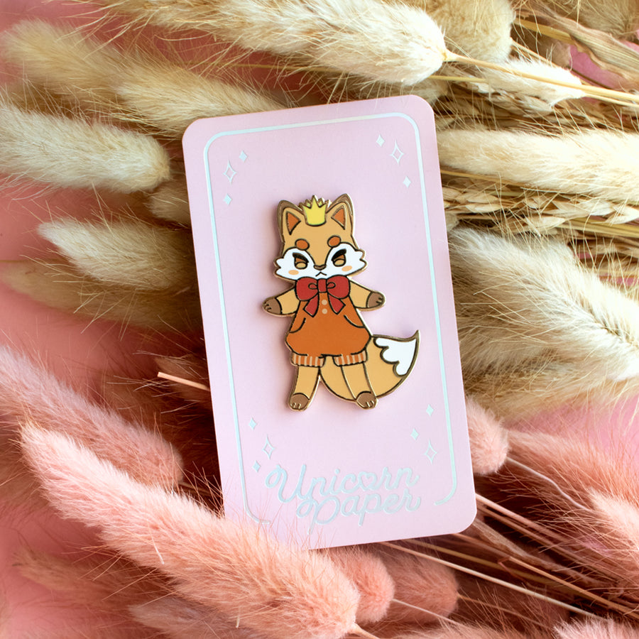 Fox Prince Enamel Pin