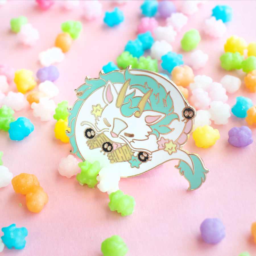 'Sleepy-time Dragon' Enamel Pin