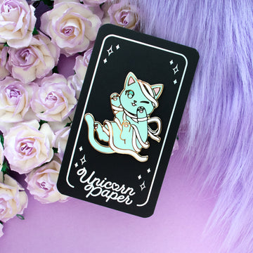 Ghosty Paws Enamel Pin