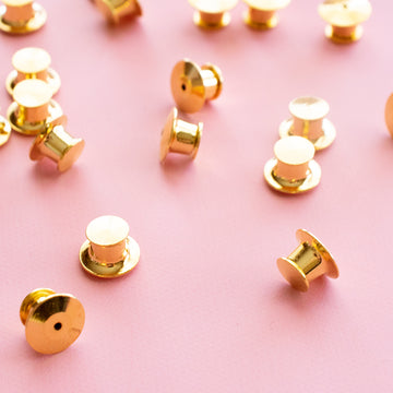 Gold Locking Pin Backings