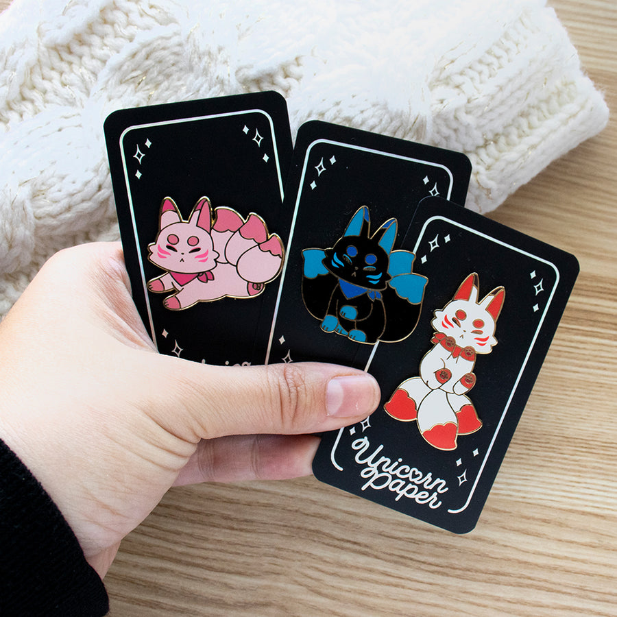 Kitsune's Festival Collection Enamel Pins