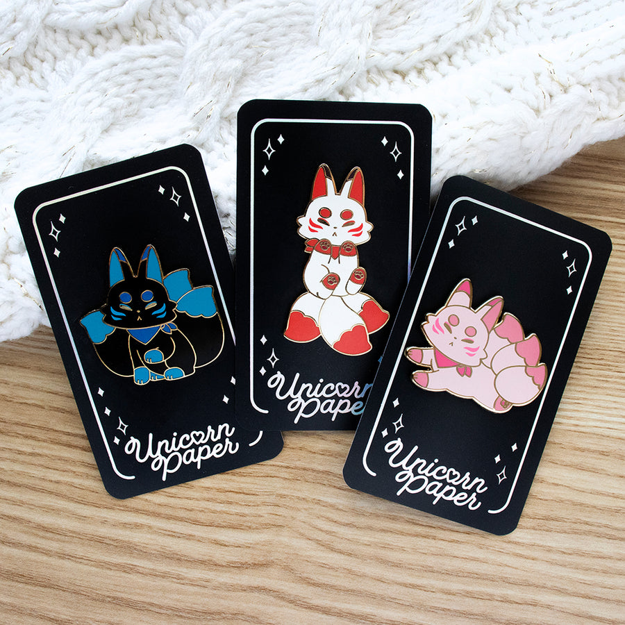 Kitsune's Festival Collection Enamel Pins