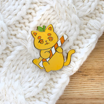 Orange Kitty Enamel Pin