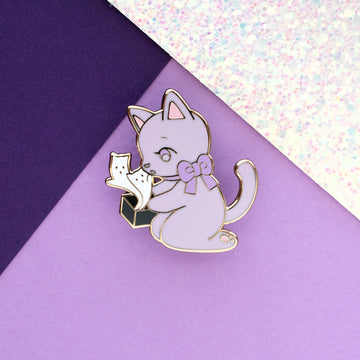 Pawdora's Box Enamel Pin