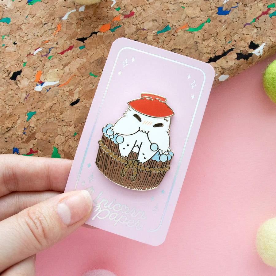 'Radish Bath' Enamel Pin