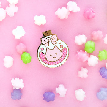 Sugar Cat Potion Bottle Enamel Pin