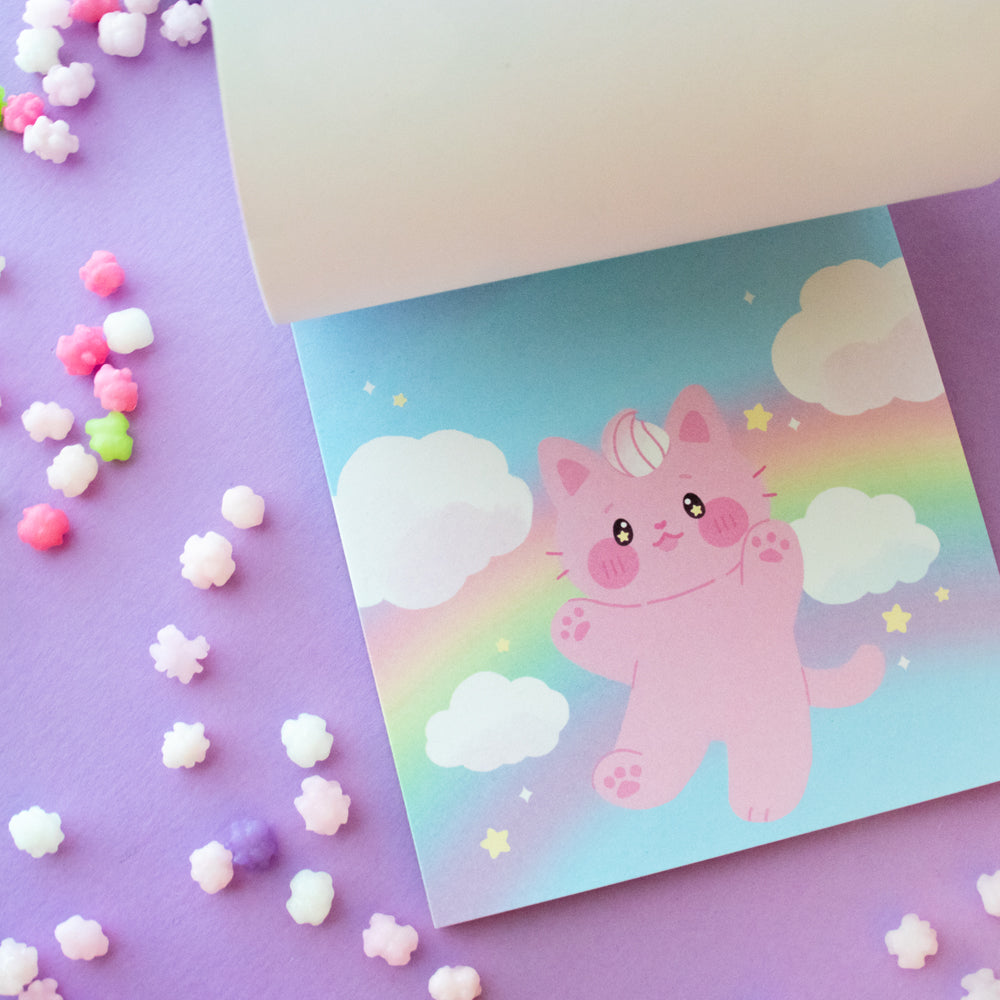 Whip the Cat Rainbow Notepad – Unicorn Paper