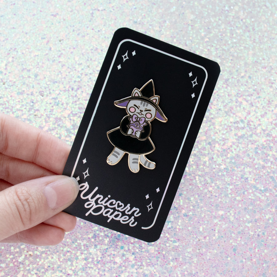 Witchy Kitty Enamel Pin