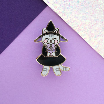Witchy Kitty Enamel Pin
