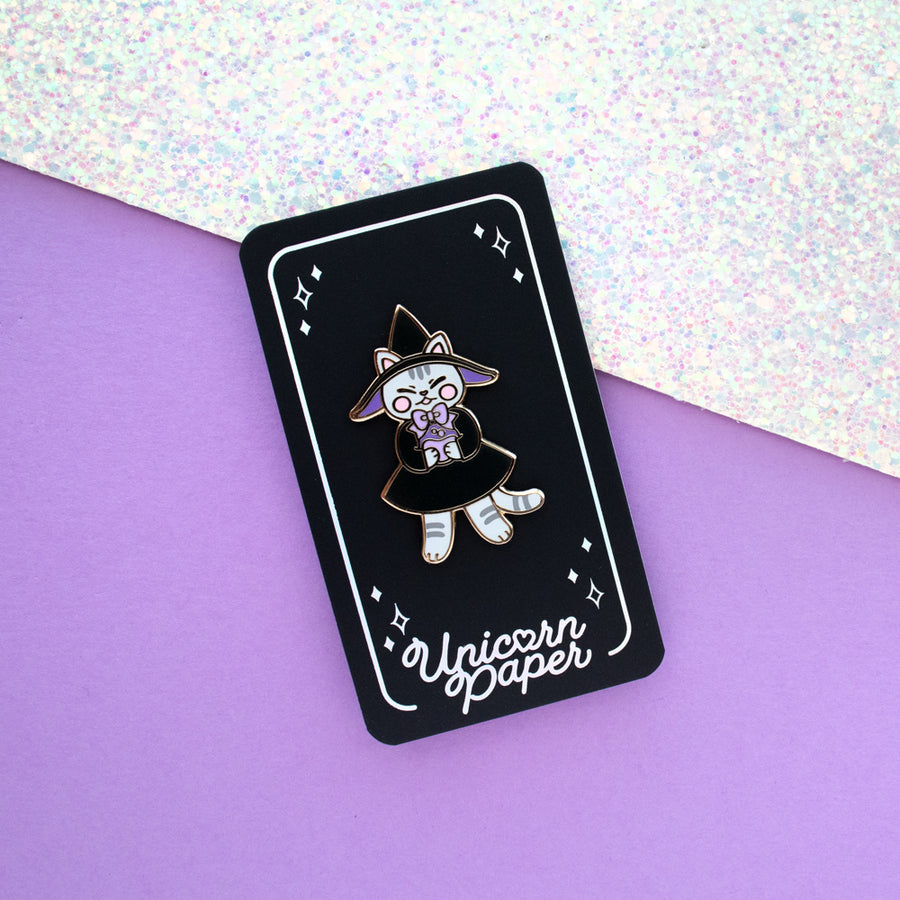 Witchy Kitty Enamel Pin