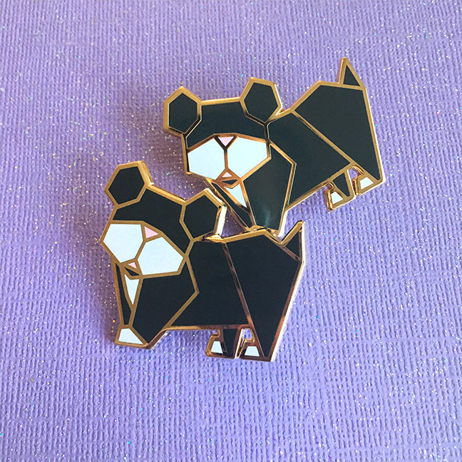 Origami Dog Enamel Pin