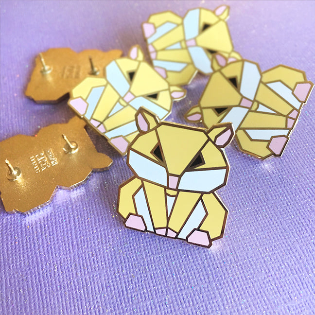 Origami Hamster Enamel Pin