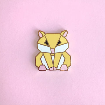Origami Hamster Enamel Pin
