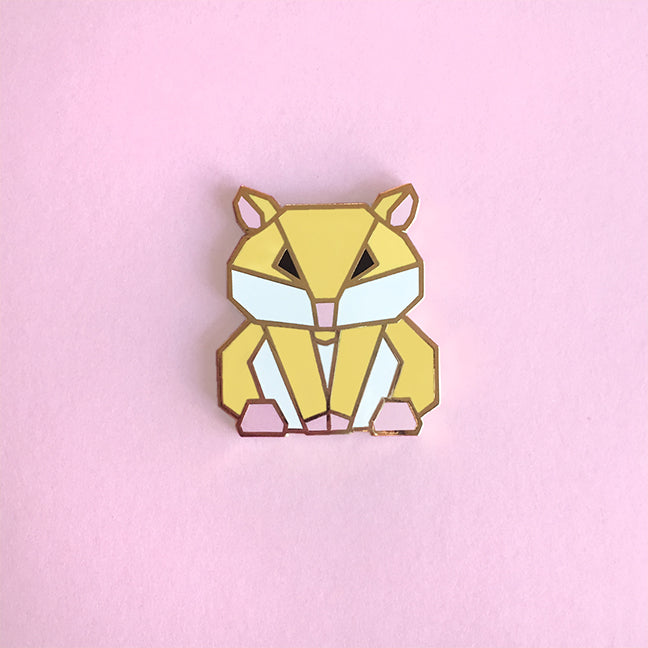 Origami Hamster Enamel Pin