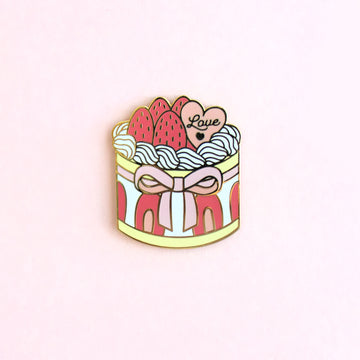 Strawberry Cake Enamel Pin