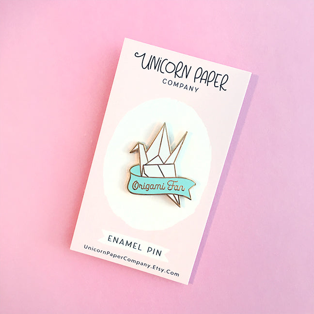 Origami Fan Enamel Pin