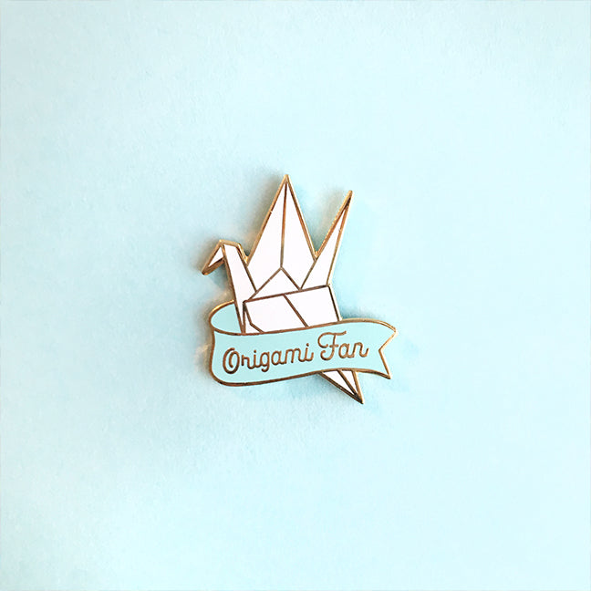 Origami Fan Enamel Pin