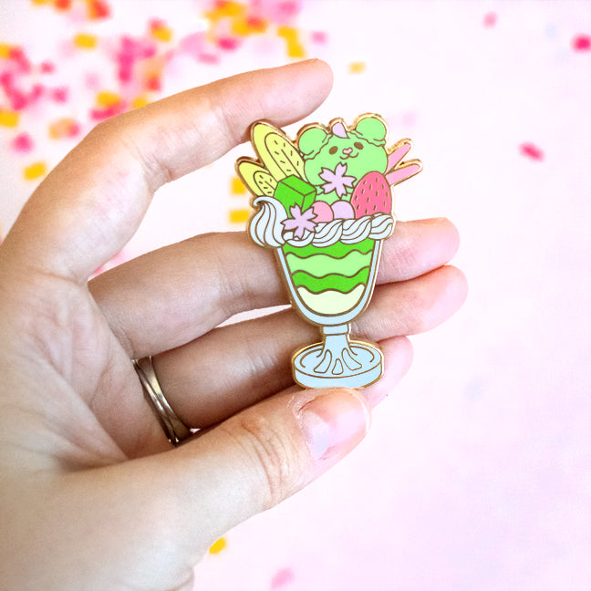 Puppy-Bear Parfait Enamel Pin