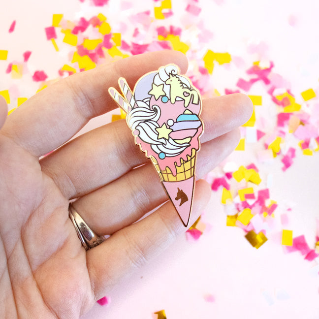 Unicorn Ice cream Enamel Pin
