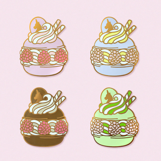 Unicorn Macaron Enamel Pins